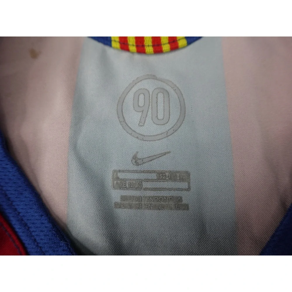 Nike FC Barcelona Jersey Youth Large Blue Red Good Ronaldinho 10 2005-06 T90
